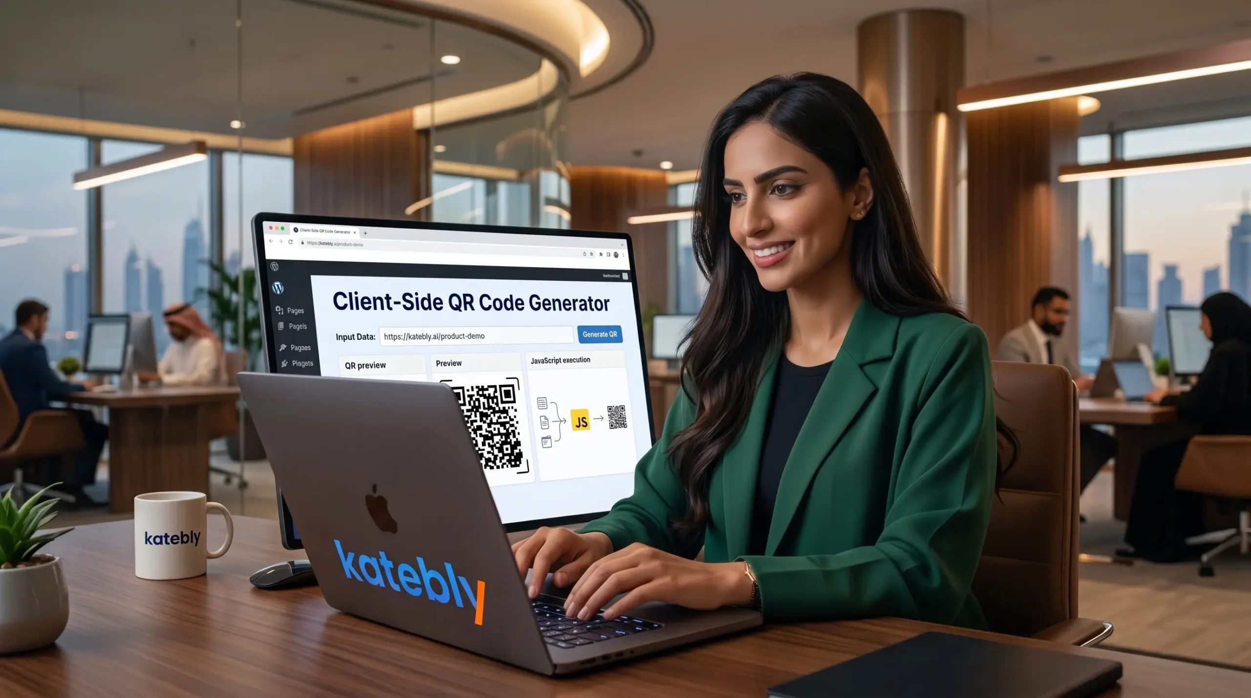 برمجة أداة توليد QR Code ووردبريس بـ Client-Side بناء مولد QR Code ووردبريس باستخدام HTML وCSS وJavaScript