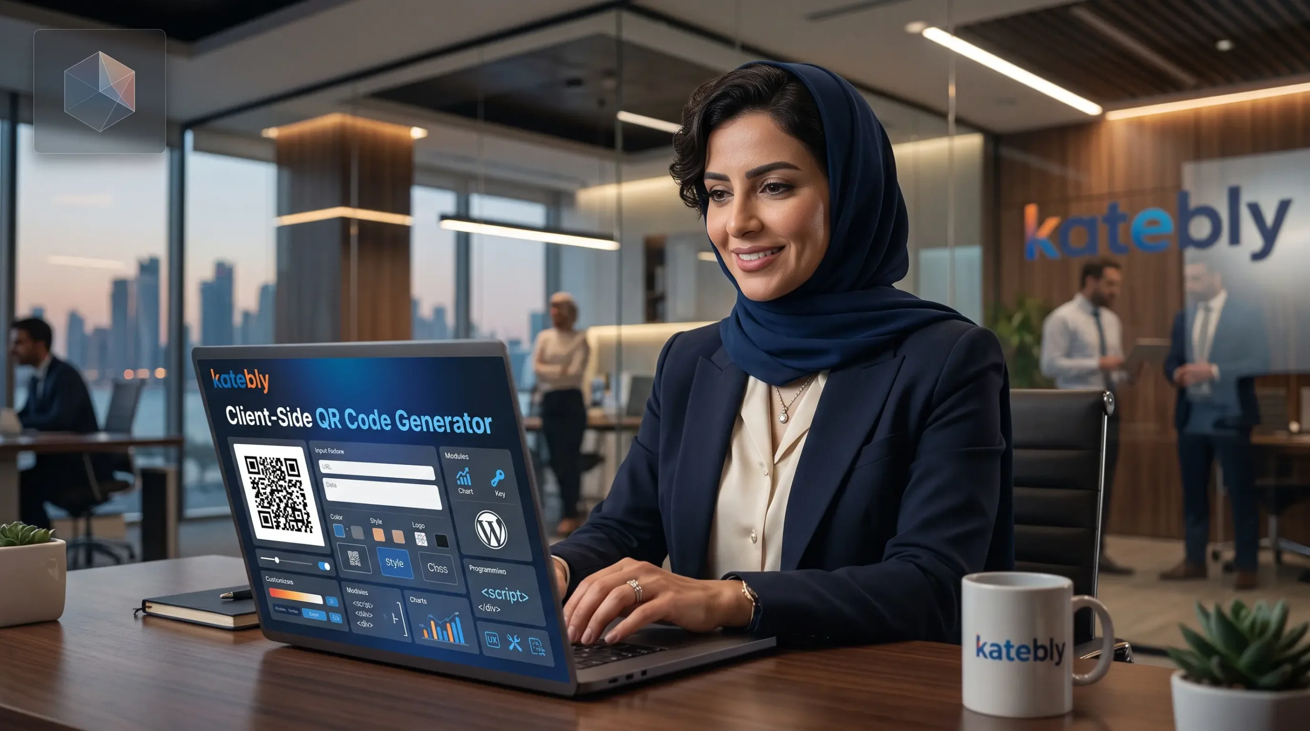 برمجة أداة توليد QR Code ووردبريس بـ Client-Side تطوير وظائف أداة توليد QR Code وتجربة الاستخدام